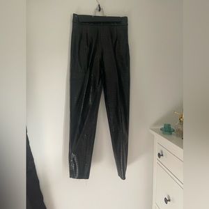 Zara Black Faux-Leather Pants